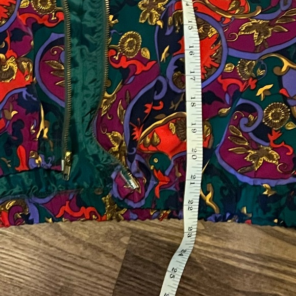 Vintage S.G. Sport Collection Women's Large Windbreaker Hood Baroque Paisley - Picture 7 of 9